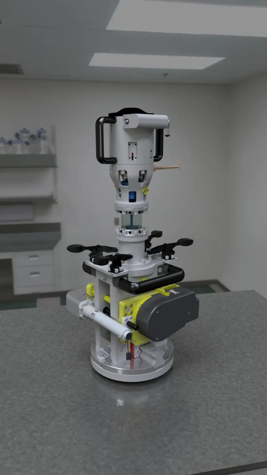Render dinamičke kidalice na laboratorijskom stolu